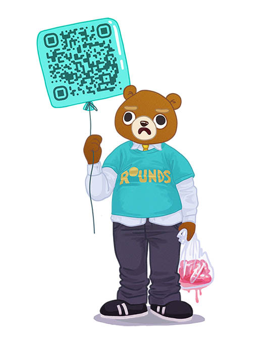 Sticker design for the band Rounds