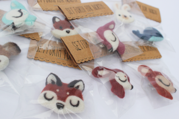 Felted brooches