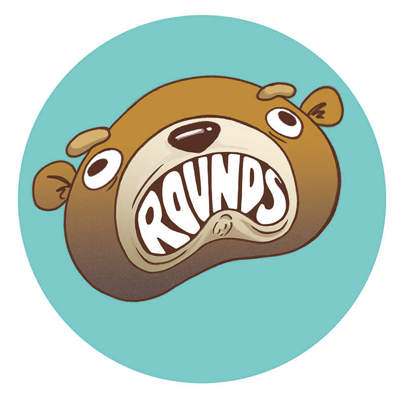 Drum skin artwork for the band Rounds