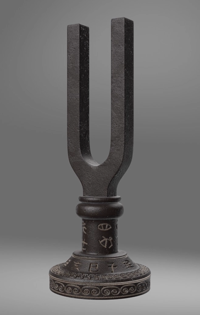 Iron tuning fork surfacing for Kung Fu Panda 2