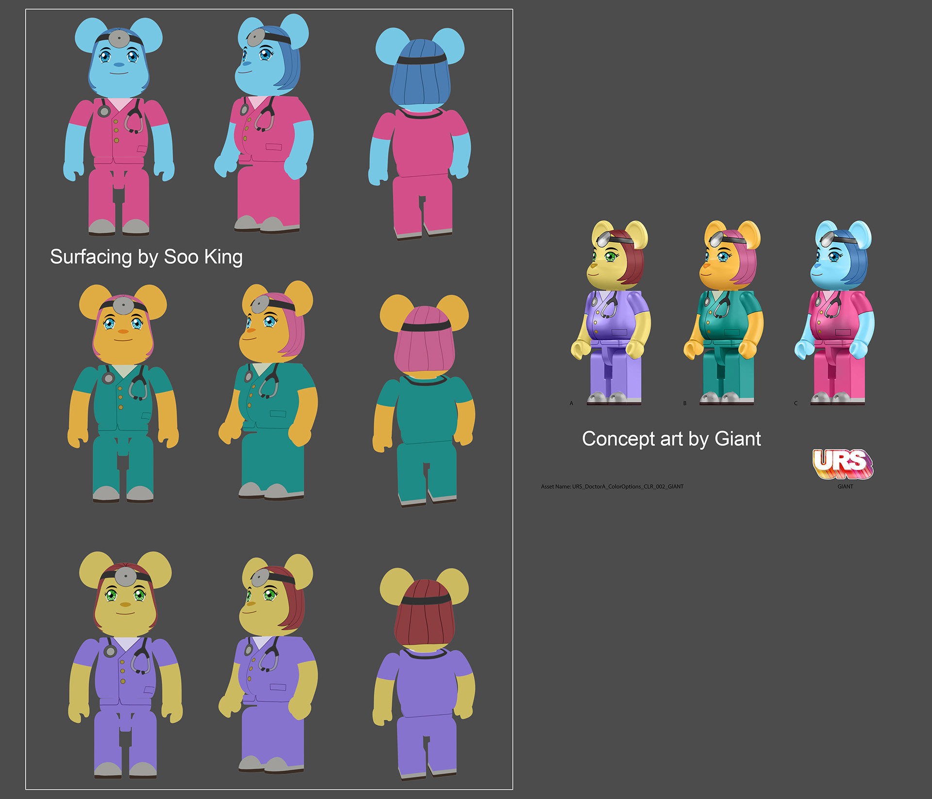 Nurse bear color/texture for BearBrick
