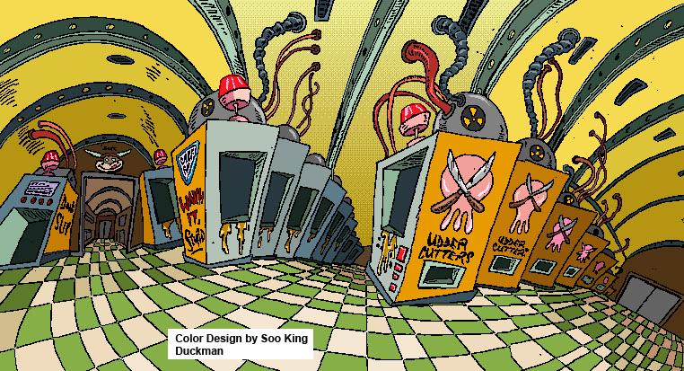 Environment color design for DuckMan: Private Dick/Family Man