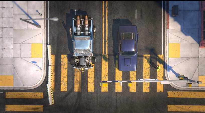 Modular streets and sidewalks surfacing for Fast and Furious: Spy Racers