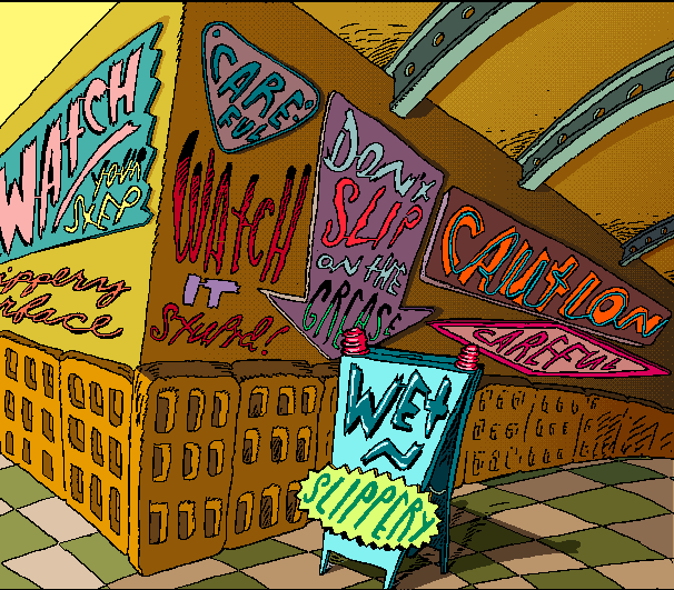Environment color design for DuckMan: Private Dick/Family Man