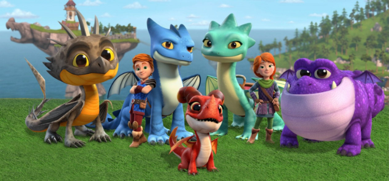 Environment and Character (Layla, Dak, Burple) surfacing for Dragons: Rescue Riders