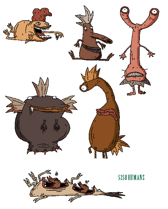 Character color design for Aaahh!!!! Real Monsters