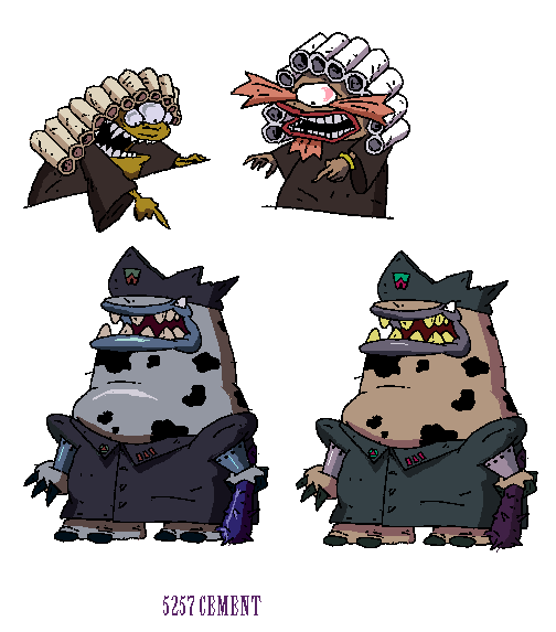 Character color design for Aaahh!!!! Real Monsters