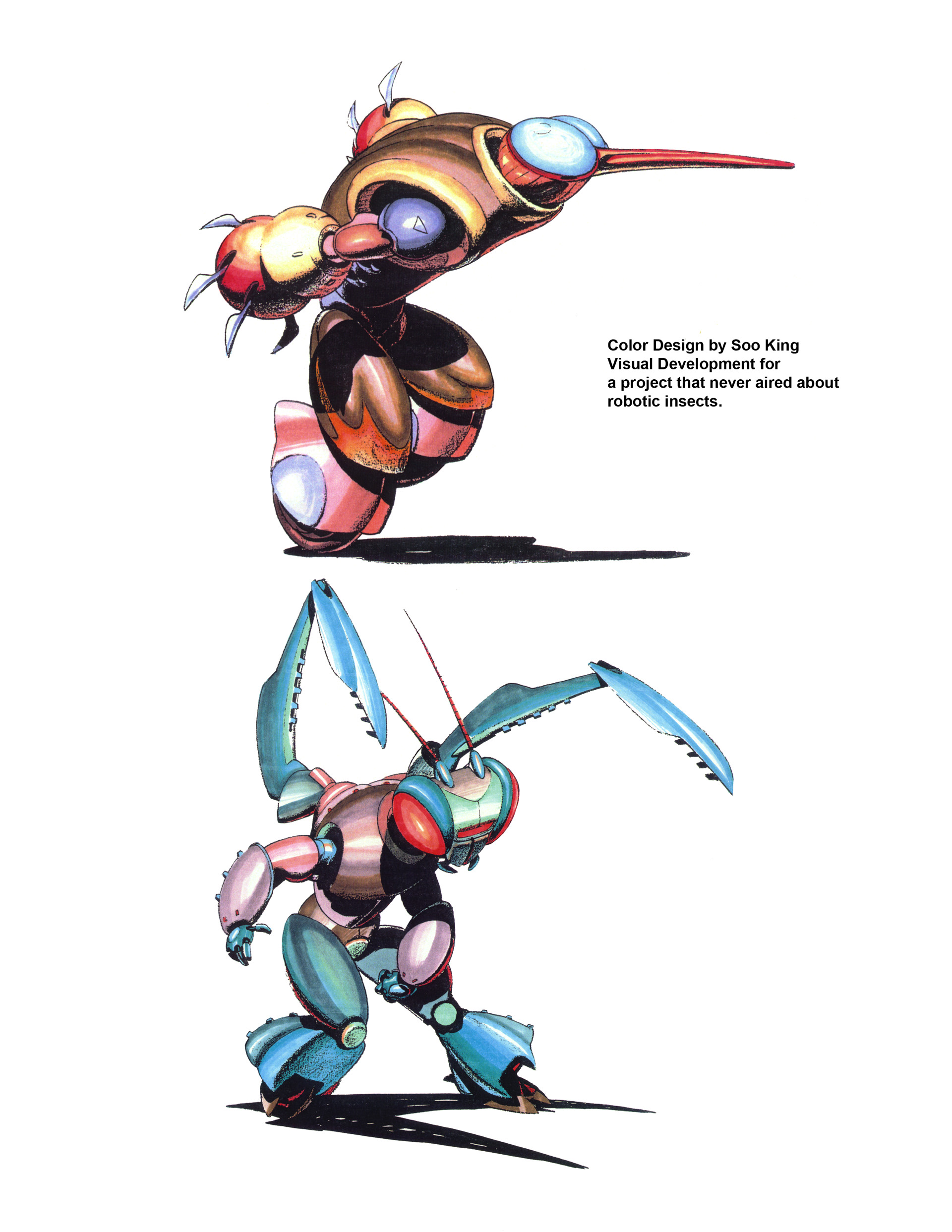 Character color design concept for Hyperion Animation