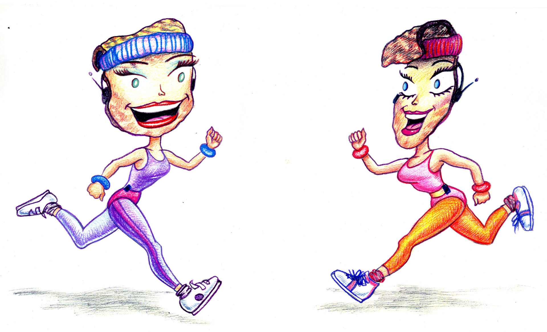 Character design for commercial concept (California Flakes): Color pencil