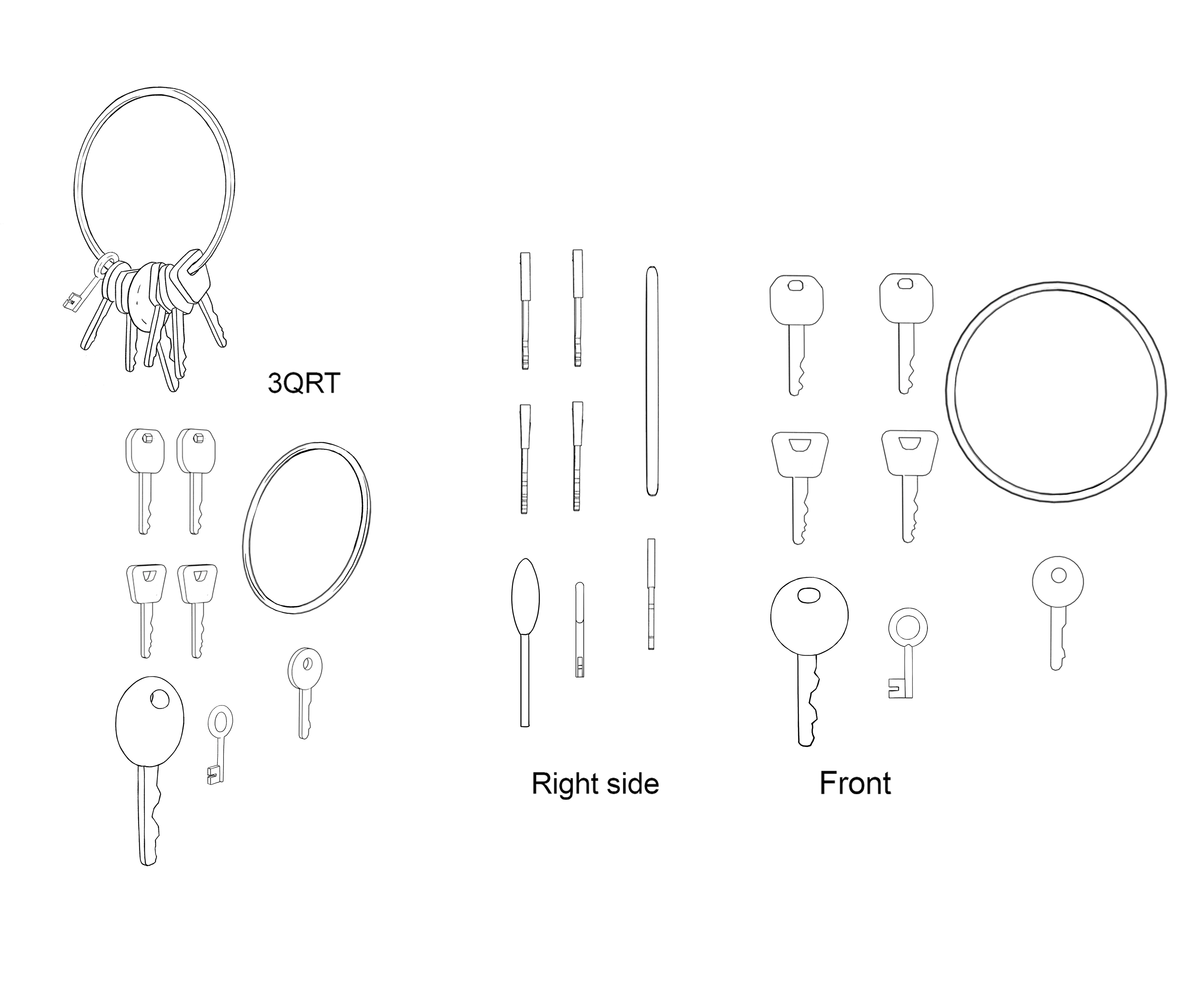 Keys prop design for BearBrick