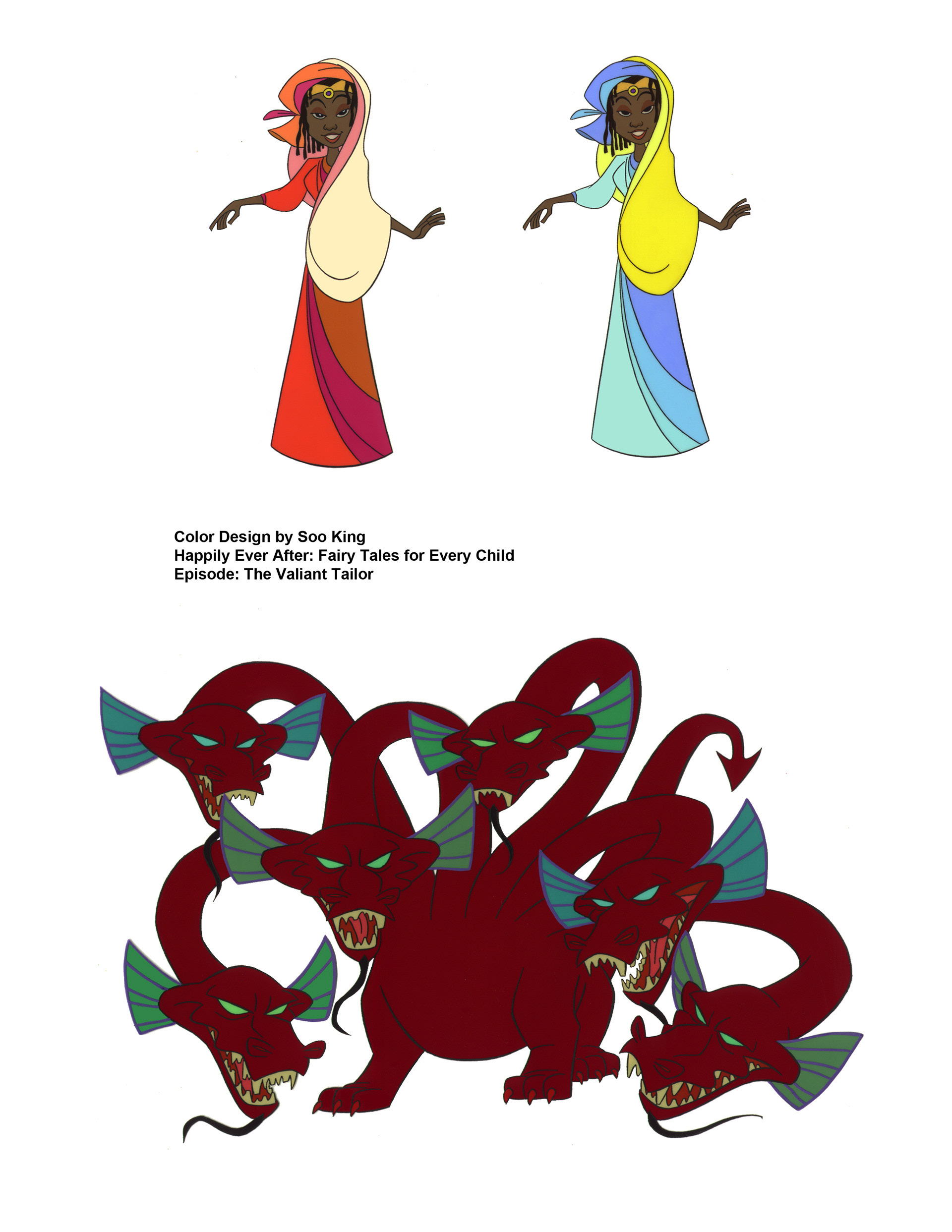 Character color design for Happily Ever After: Fairy Tales for Every Child