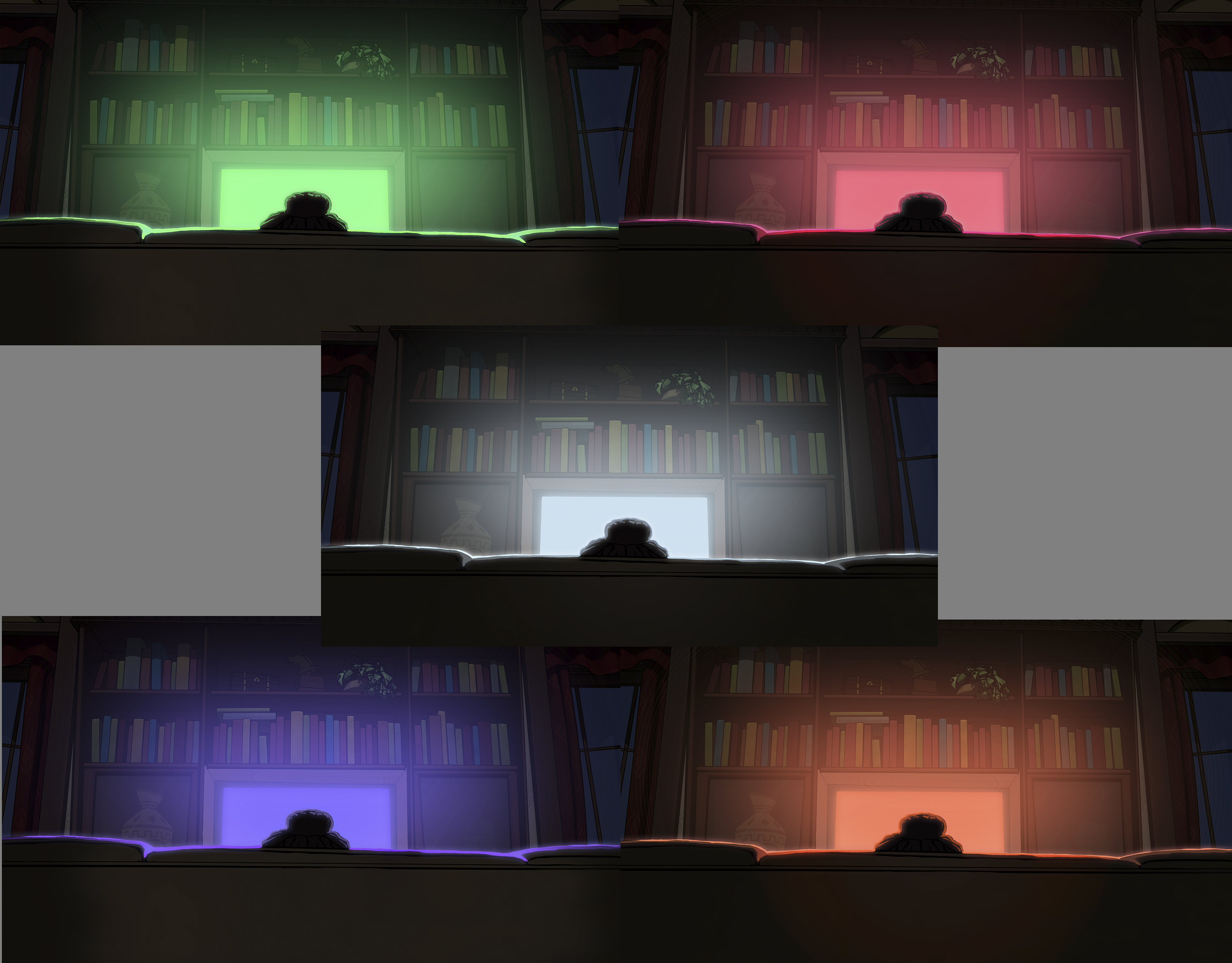 Game room color scripts for Curses!