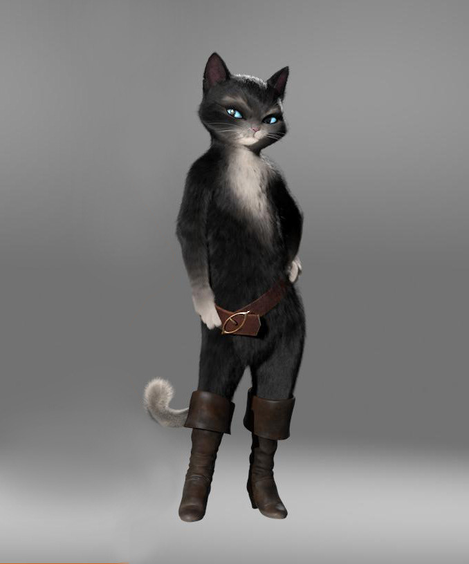 Kitty Soft Paws surfacing and hair groom for Puss In Boots