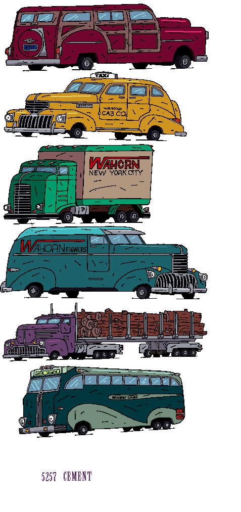 Cars color design for Aaahh!!!! Real Monsters