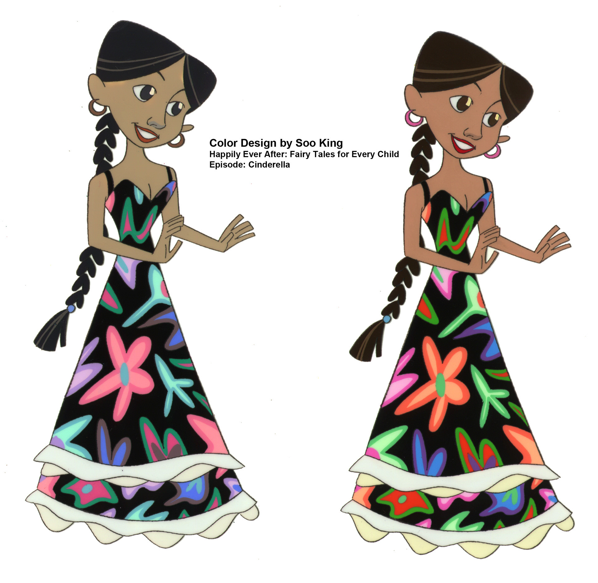 Character color design for Happily Ever After: Fairy Tales for Every Child