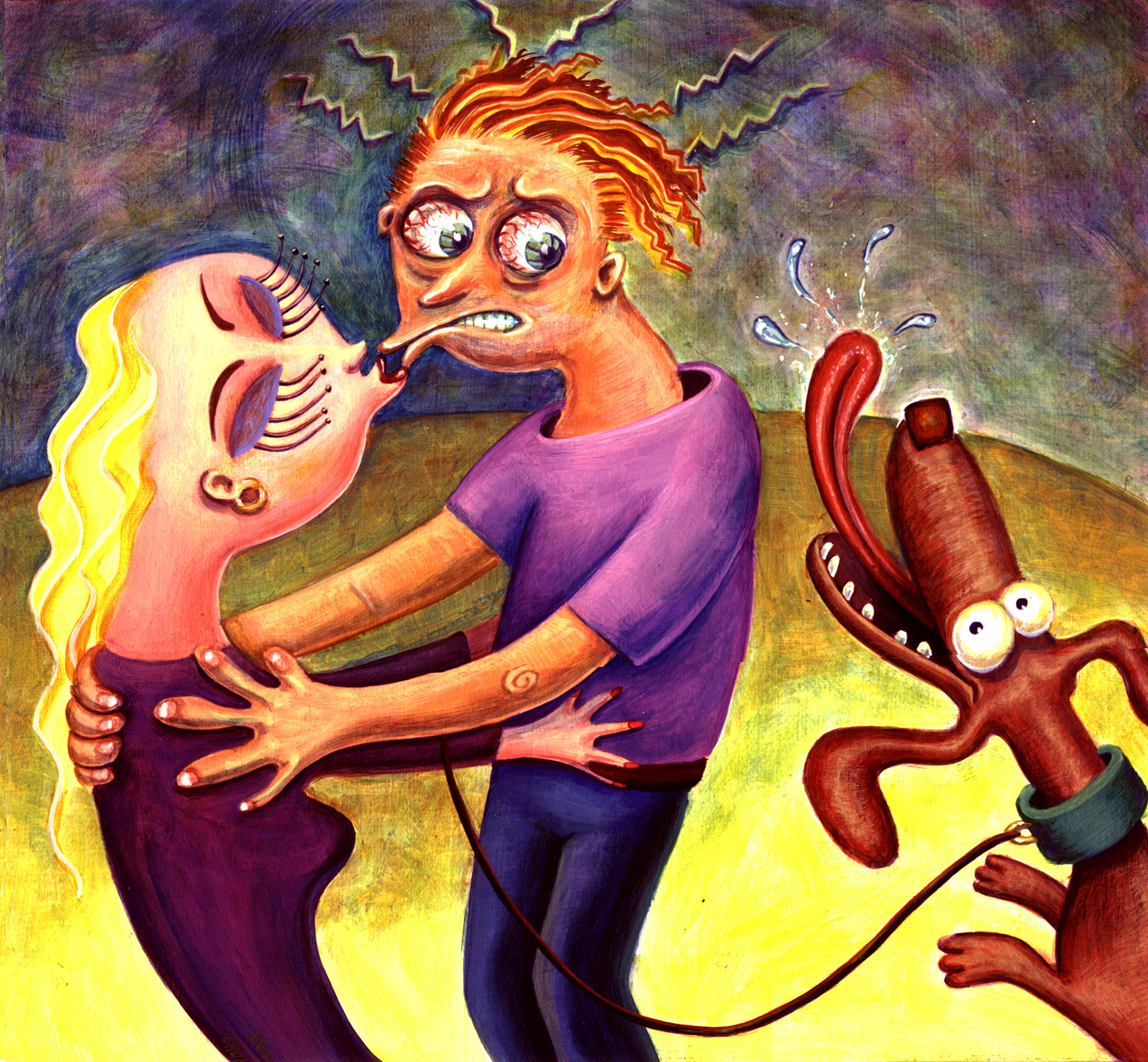 Acrylic painting on illustration board
