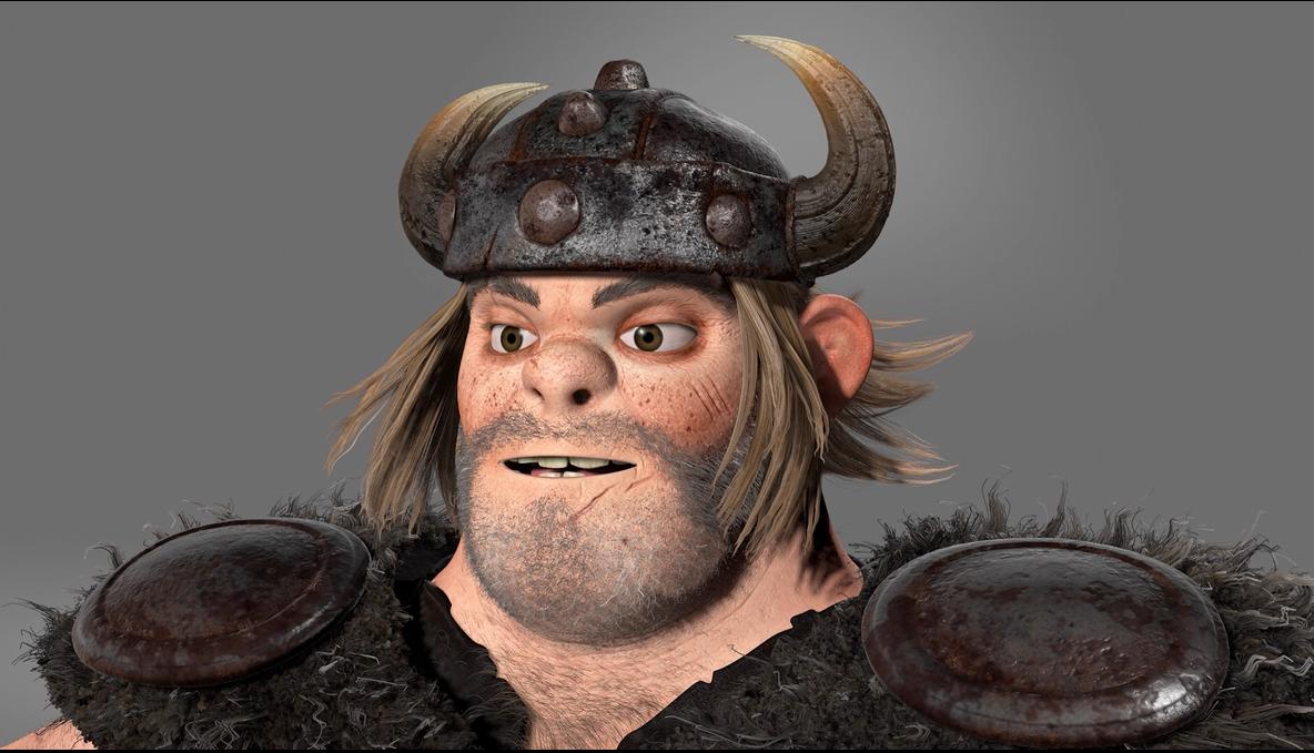 Spitelout surfacing and hair groom for How to Train Your Dragon