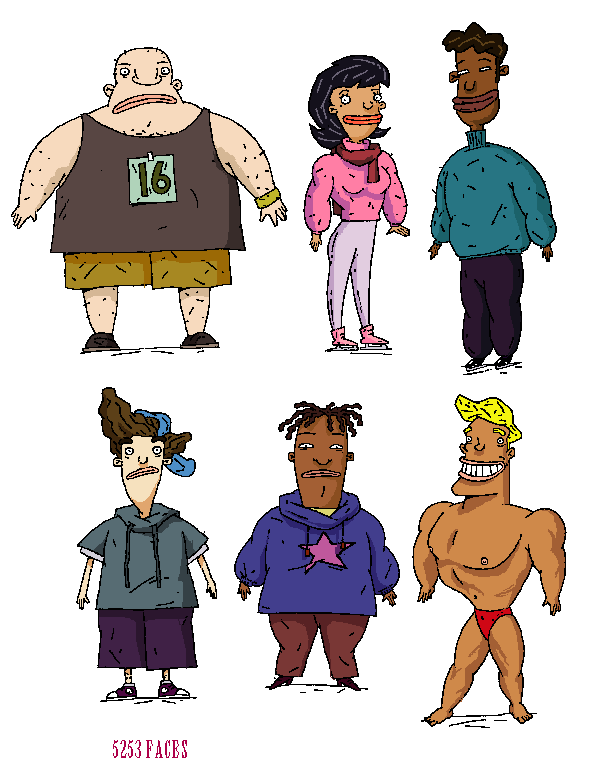 Character color design for Aaahh!!!! Real Monsters
