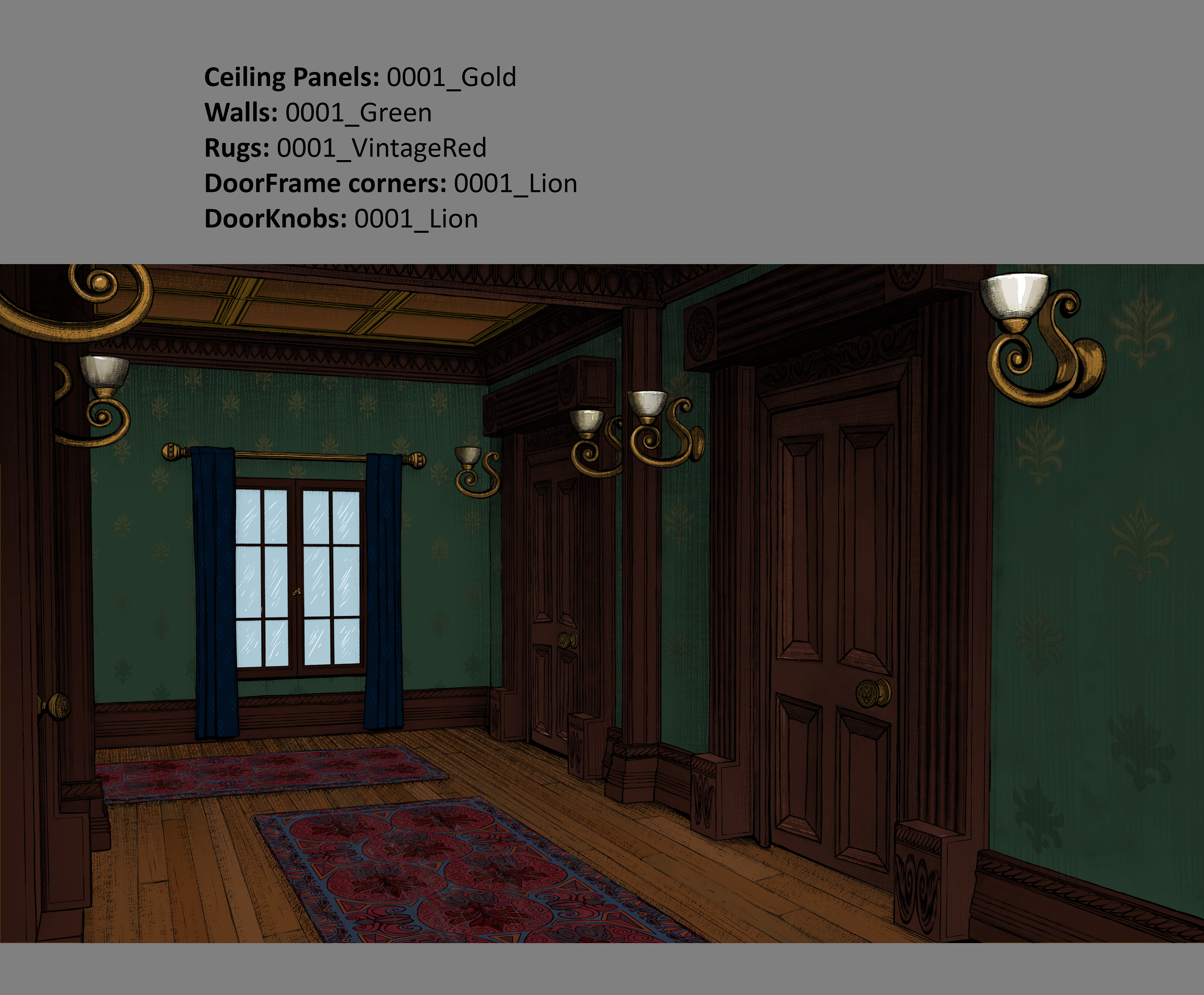Mansion hallway color/texture for Curses!