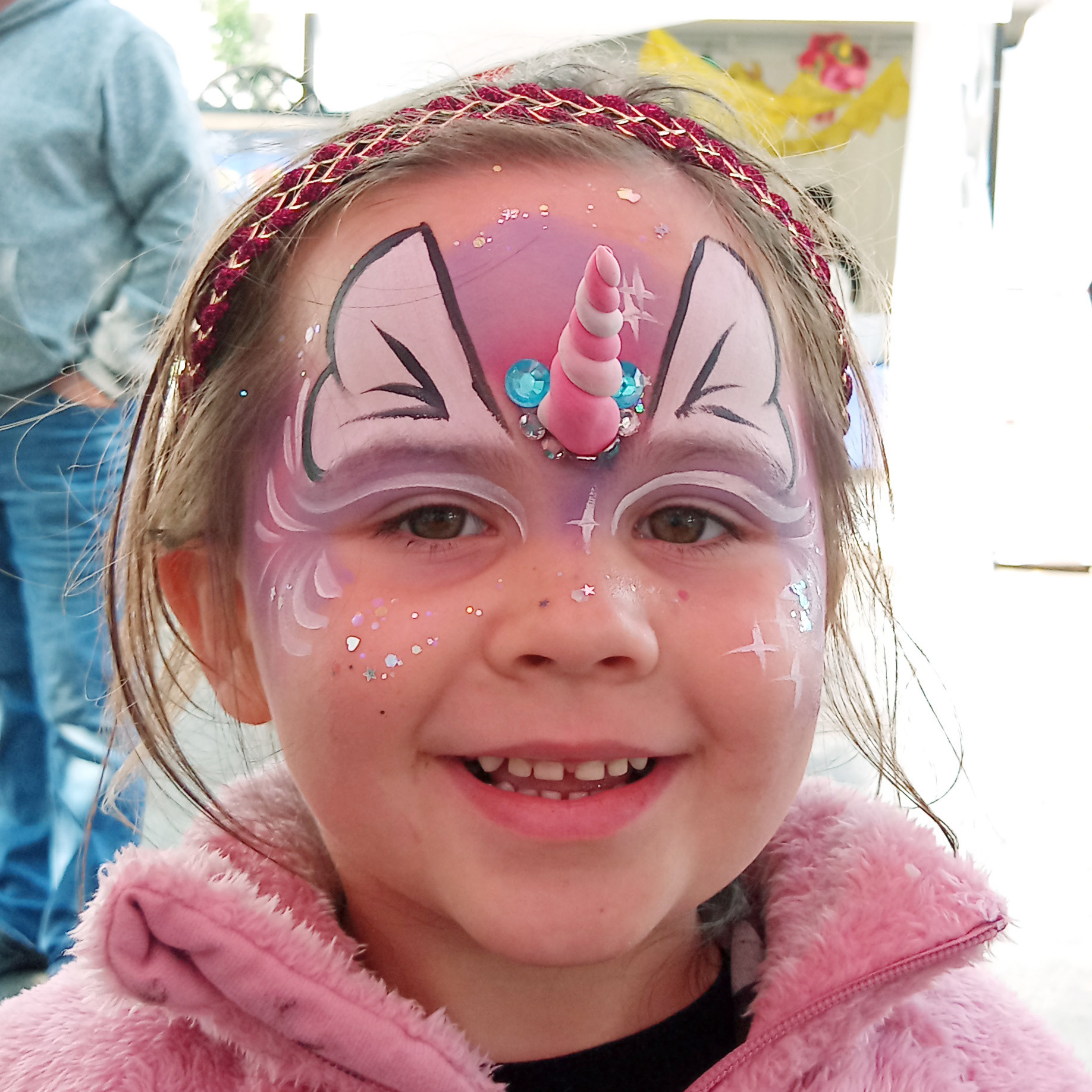 Face Painting with Unicorn Bling