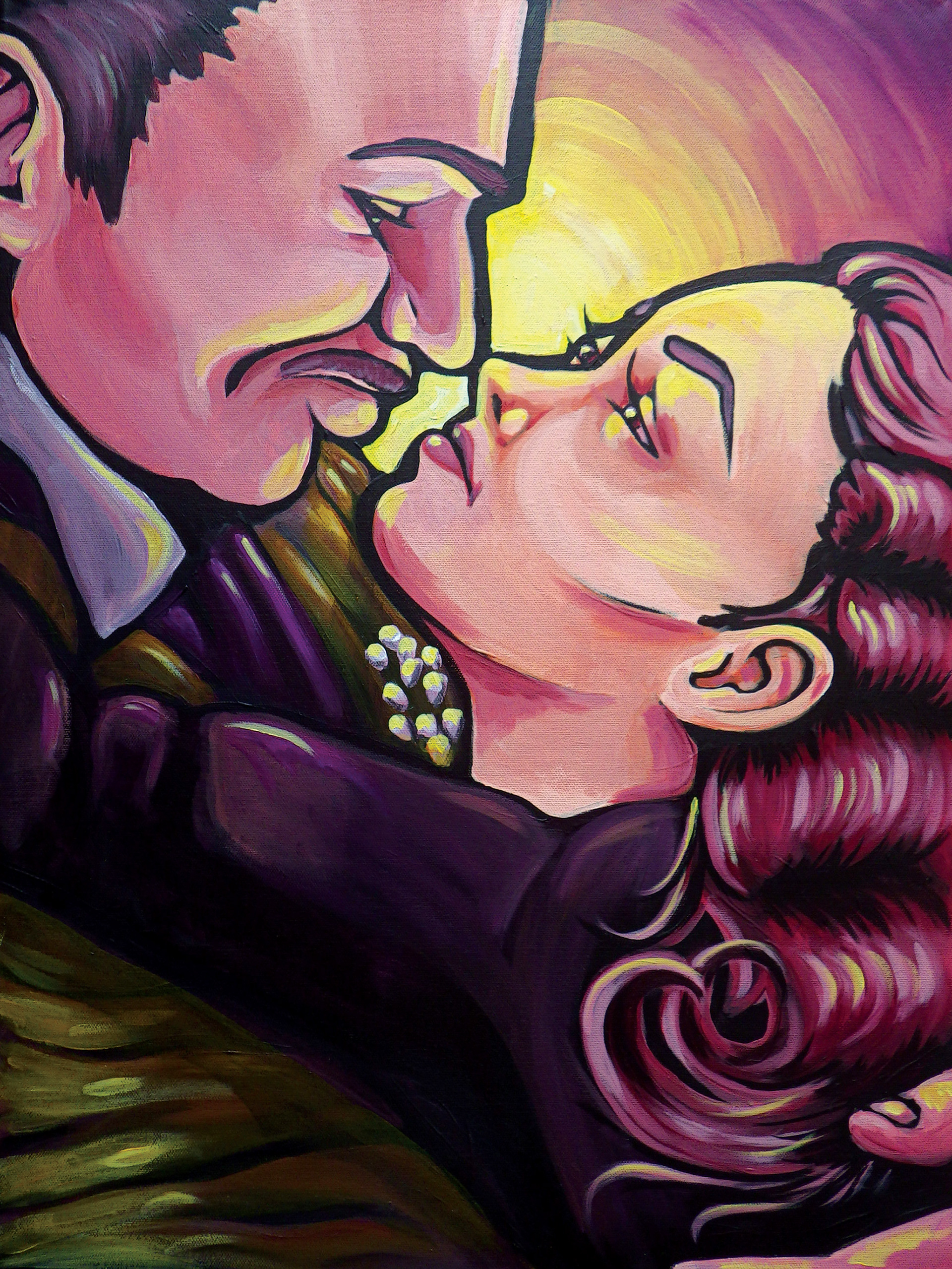 You need to be kissed - 16x20 Acrylic on Canvas- $300