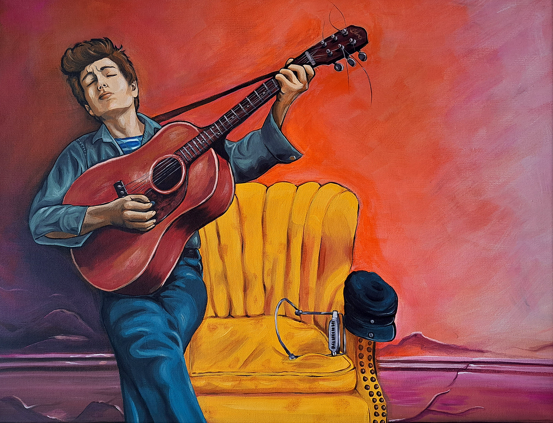 Young Bob Dylan - 34x20