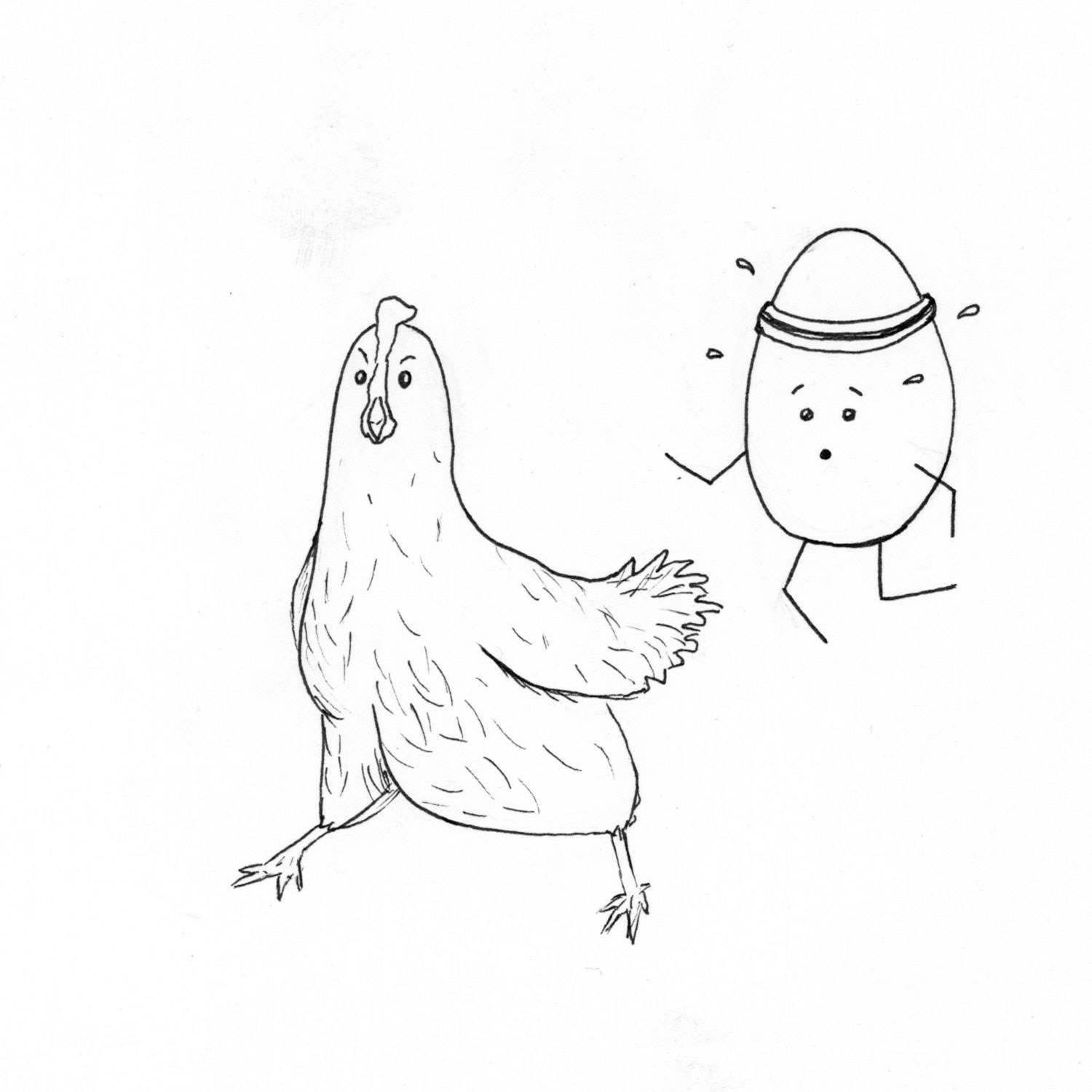 Chicken or the egg, conceptual