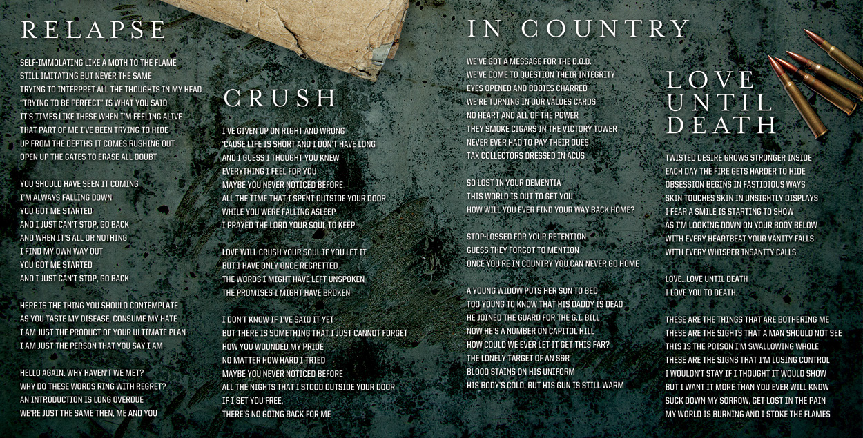 FGFC820 — Homeland Insecurity lyrics spread