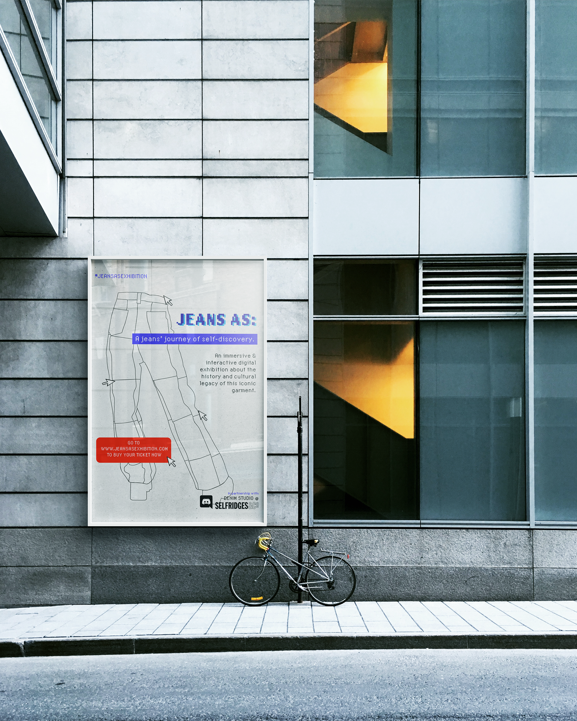 Jeans as: Poster placement Mock-Up #3