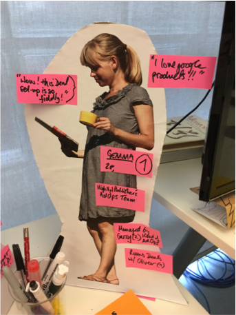 Increasing engagement with more tangible personas - prototype