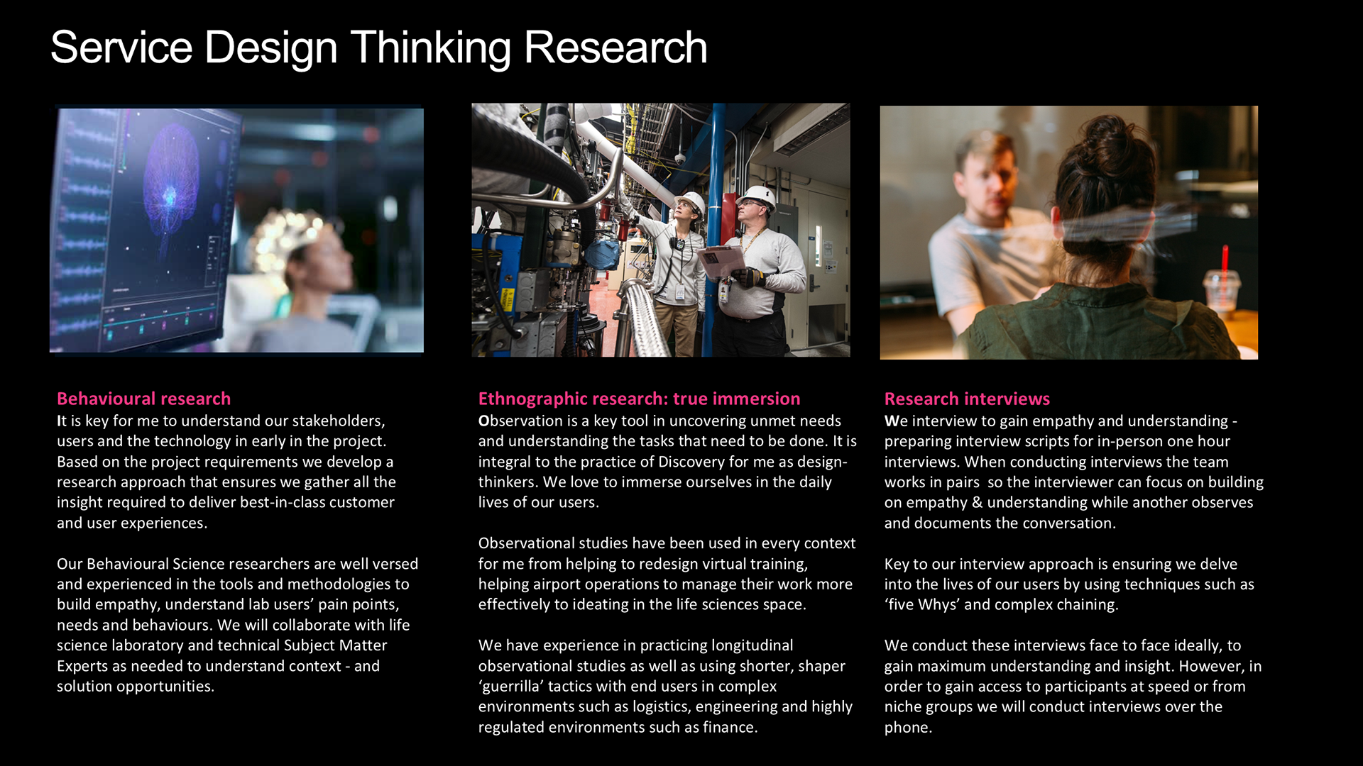 Summarising a few of my research approaches