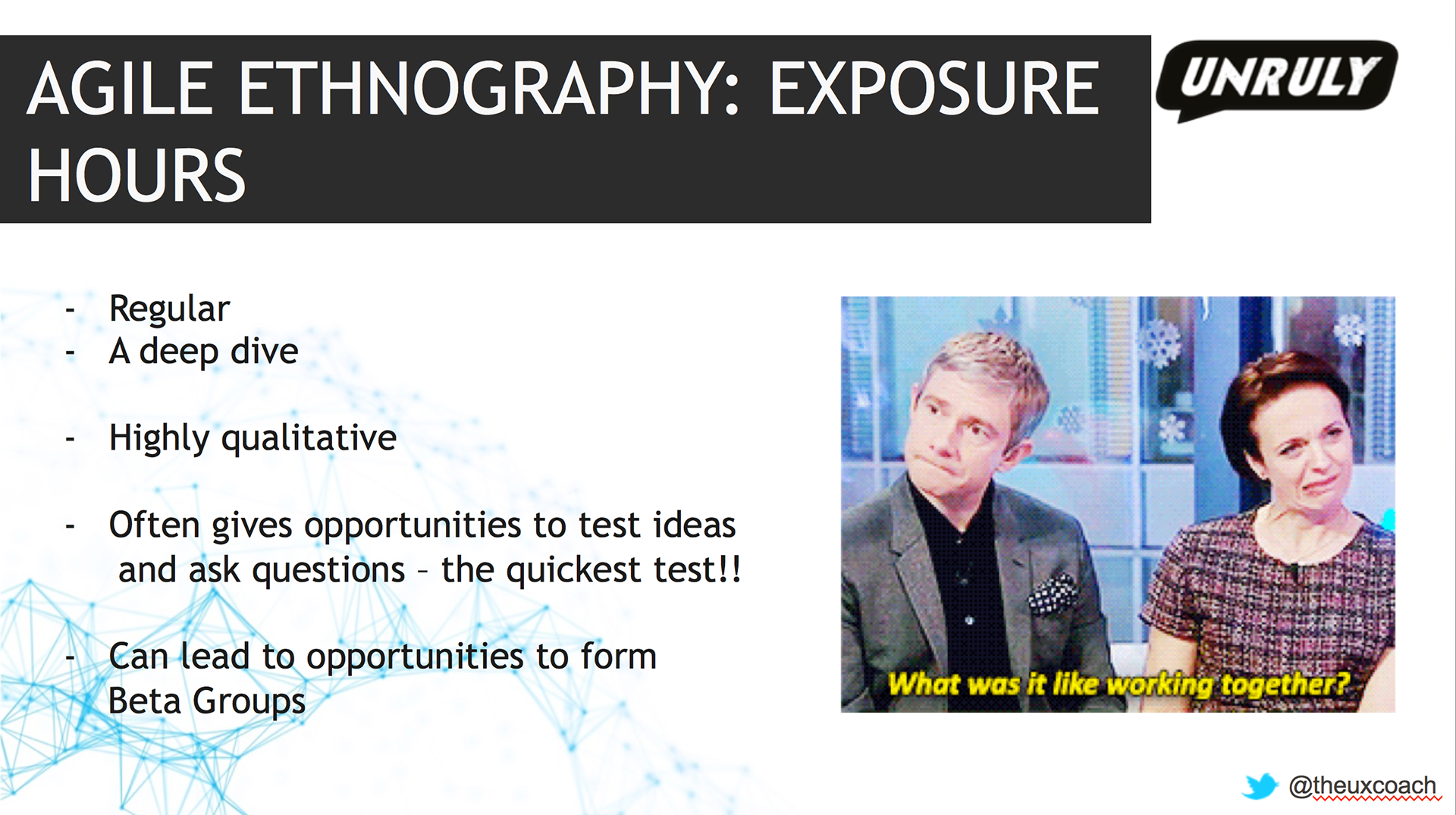 Presentation excert: highlighting the grounding of techniques I'm facilitating to inspire confidence and engagement in customer insights