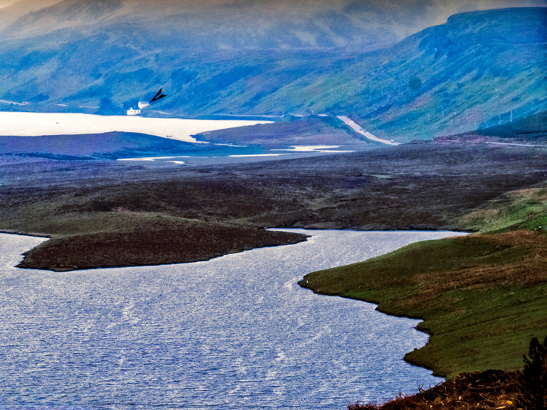 Ons verblijf op Skye (zwarte pijl)