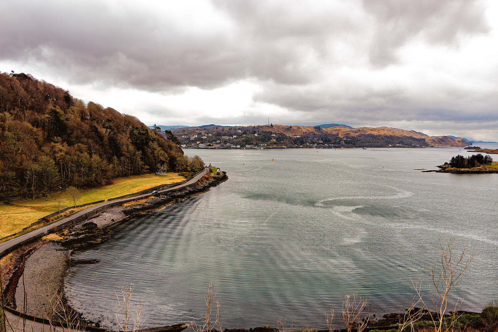 Zicht richting Oban vanaf Dunollie Castle