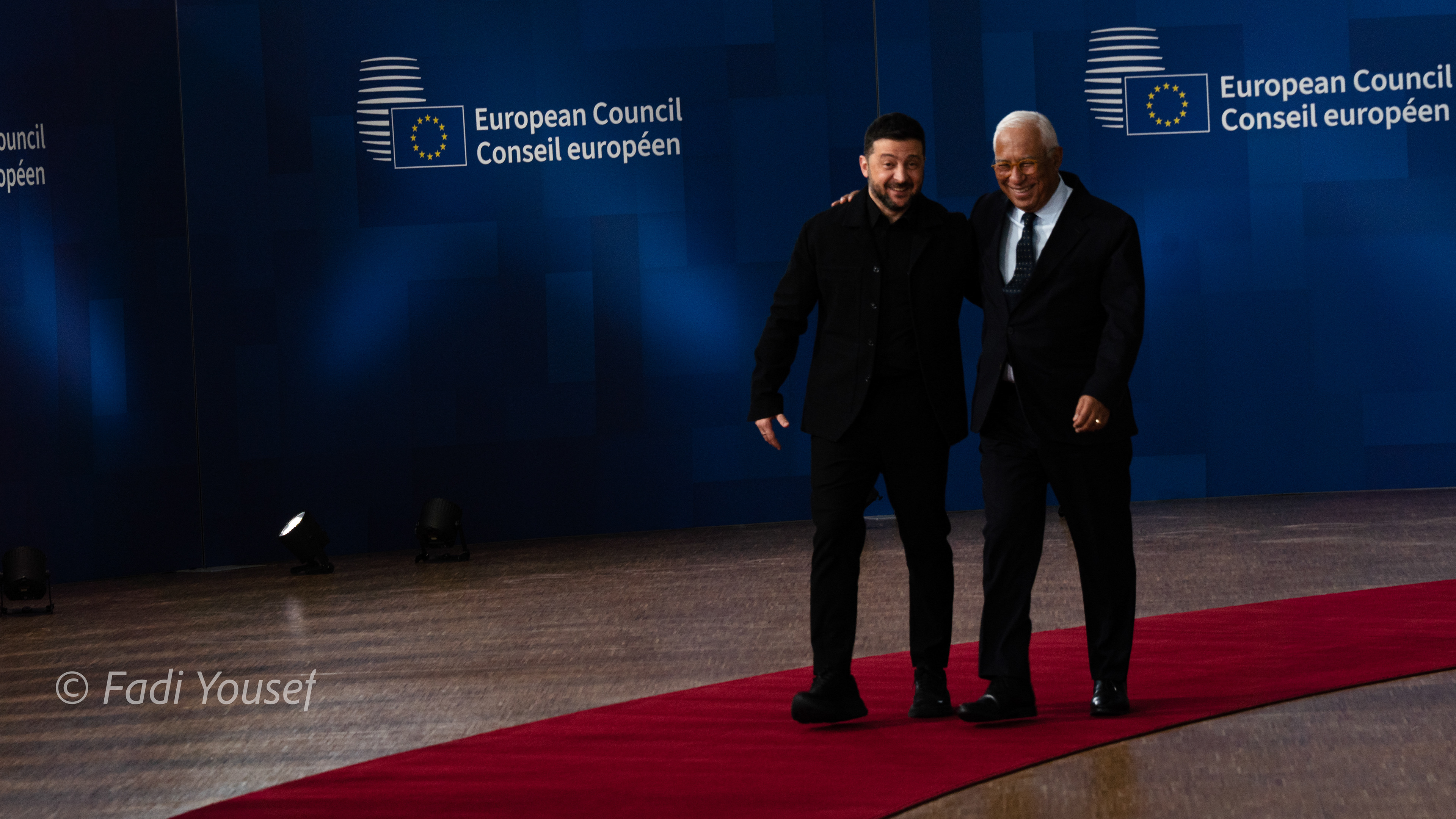 President of Ukrain , Volodymyr Zelenskyy, addressing the press after meeting with european leaders. Brussels, Belgium, Thursday, Oct, 23rd,2025