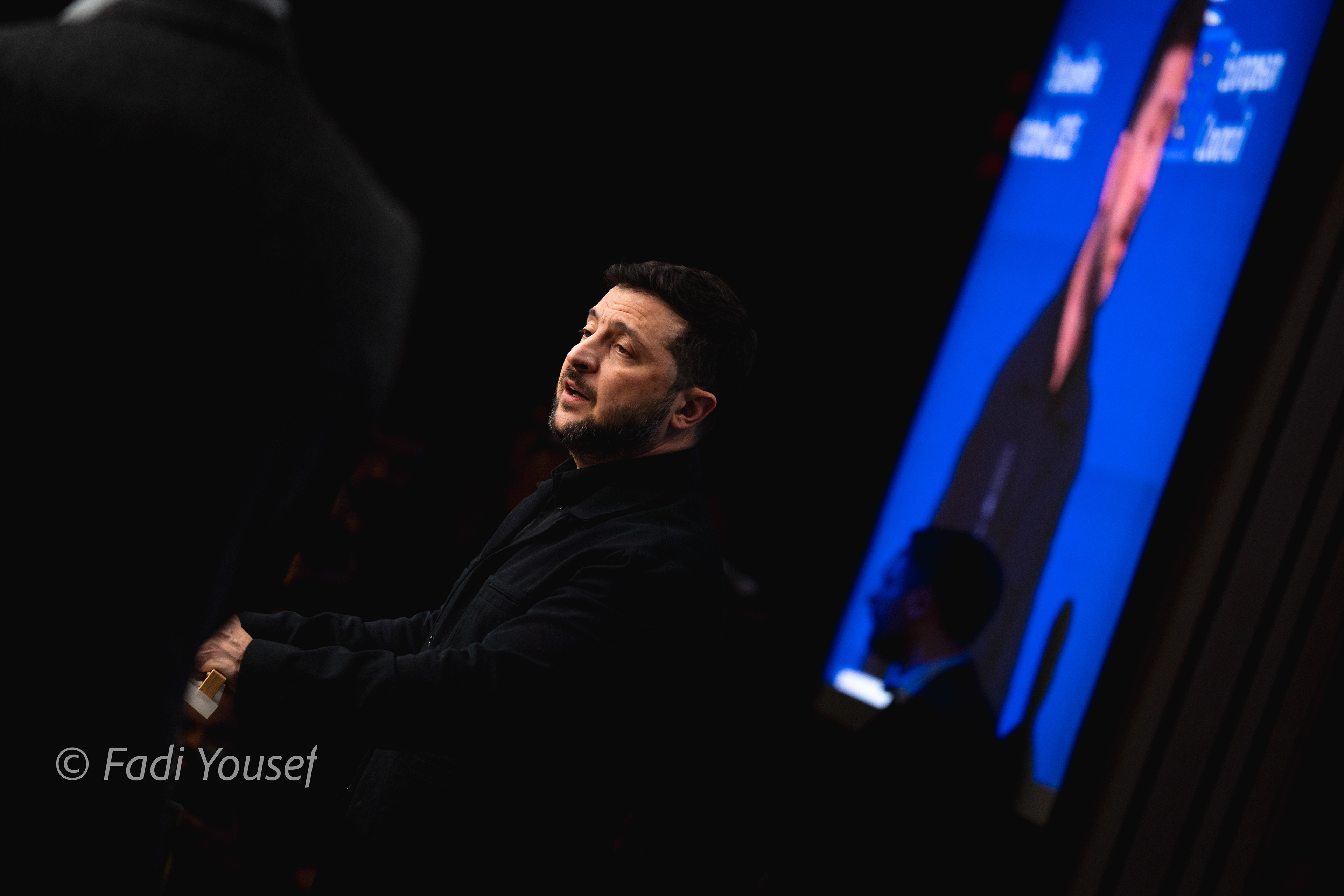President of Ukrain , Volodymyr Zelenskyy, addressing the press after meeting with european leaders. Brussels, Belgium, Thursday, Oct, 23rd,2025