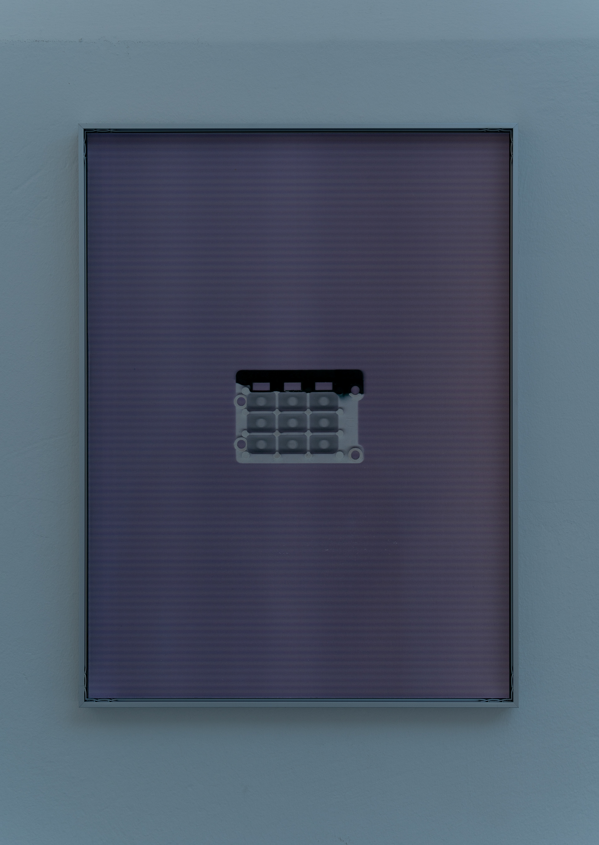 B09WN1FBQJ (Bedienfeld), 2023, pigment print on baryta paper, aluminium frame, glass, tape