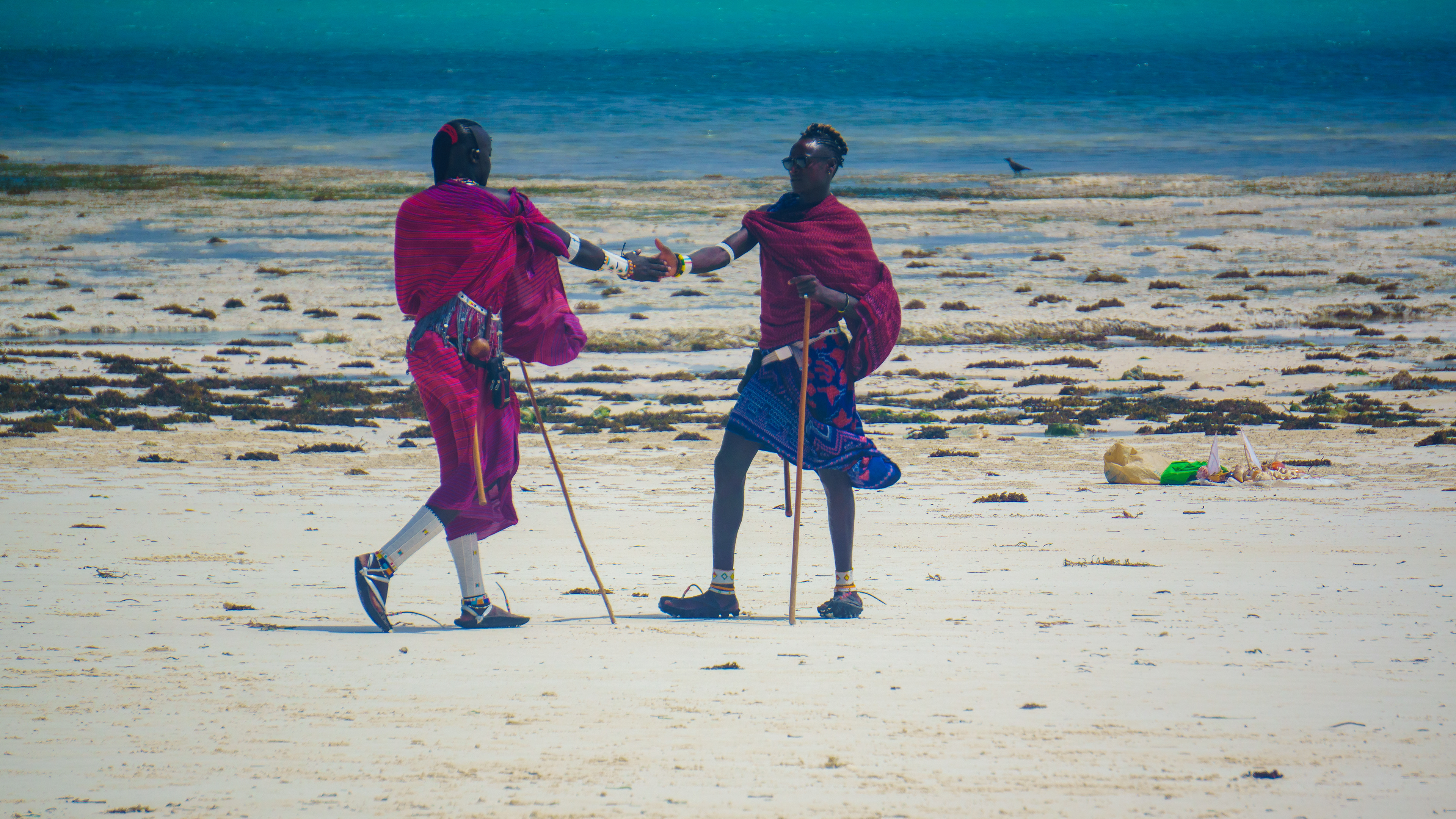 Masai on the beach IV