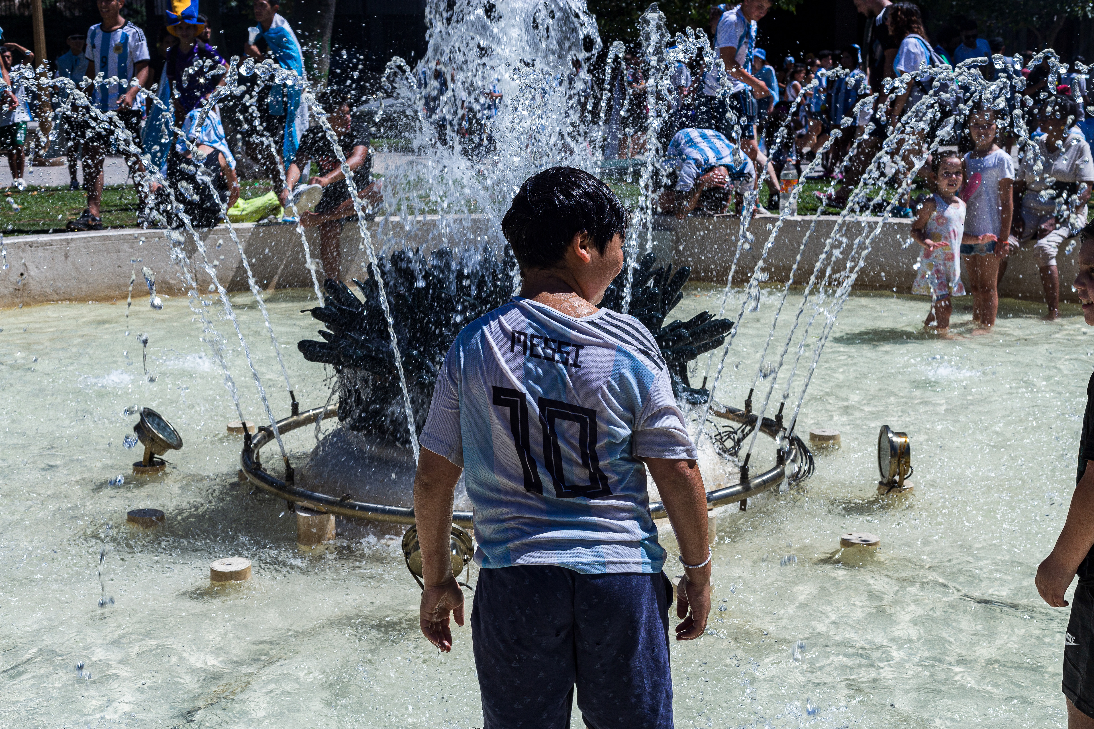 Thousands of football fans gather at Plaza de Mayo to celebrate Argentina's third FIFA World Cup title in Buenos Aires, Argentina. December 20, 2022. (Photo by Catriel Gallucci Bordoni)