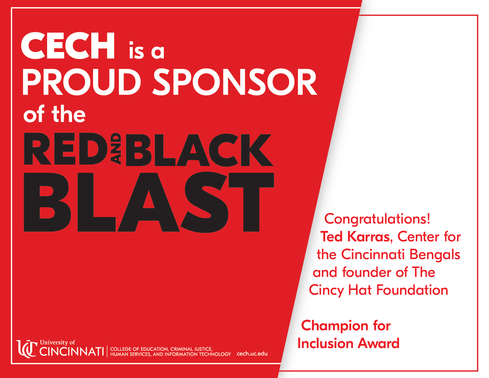 Red and Black Blast Program Booklet Ad