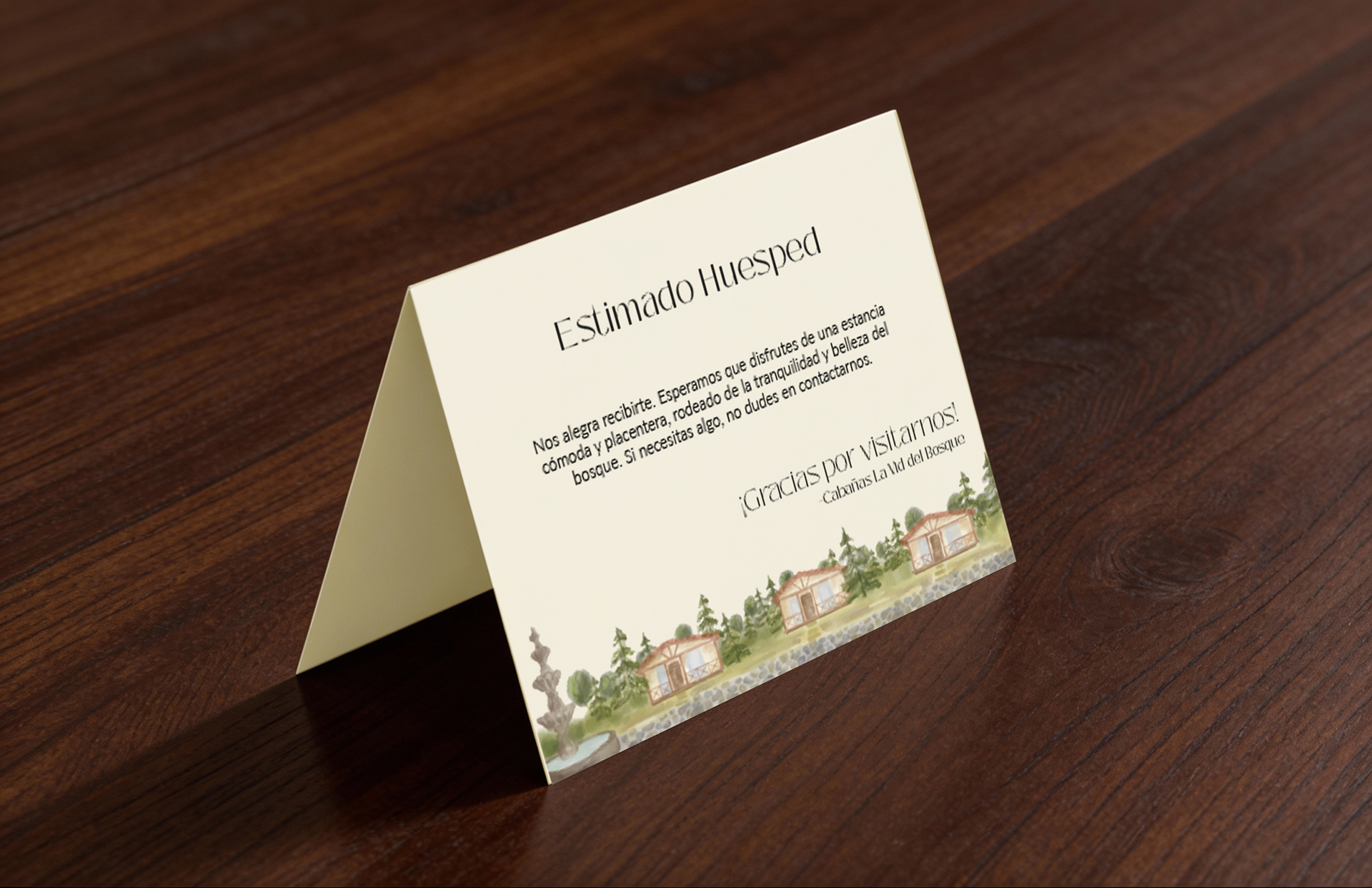 Impreso para bienvenida