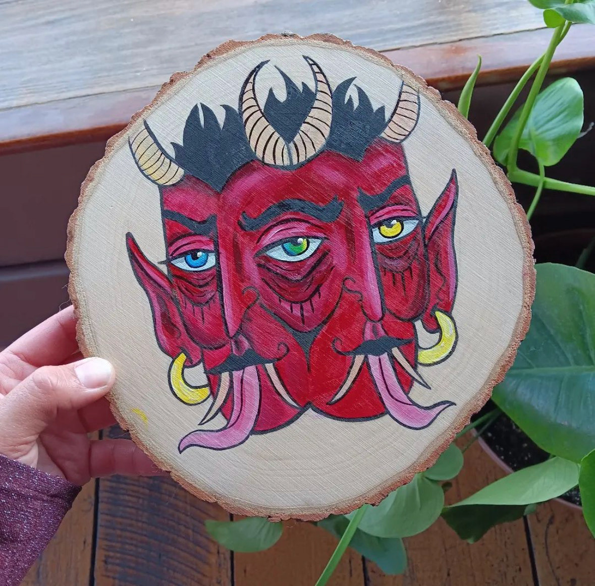 acrylic on wood