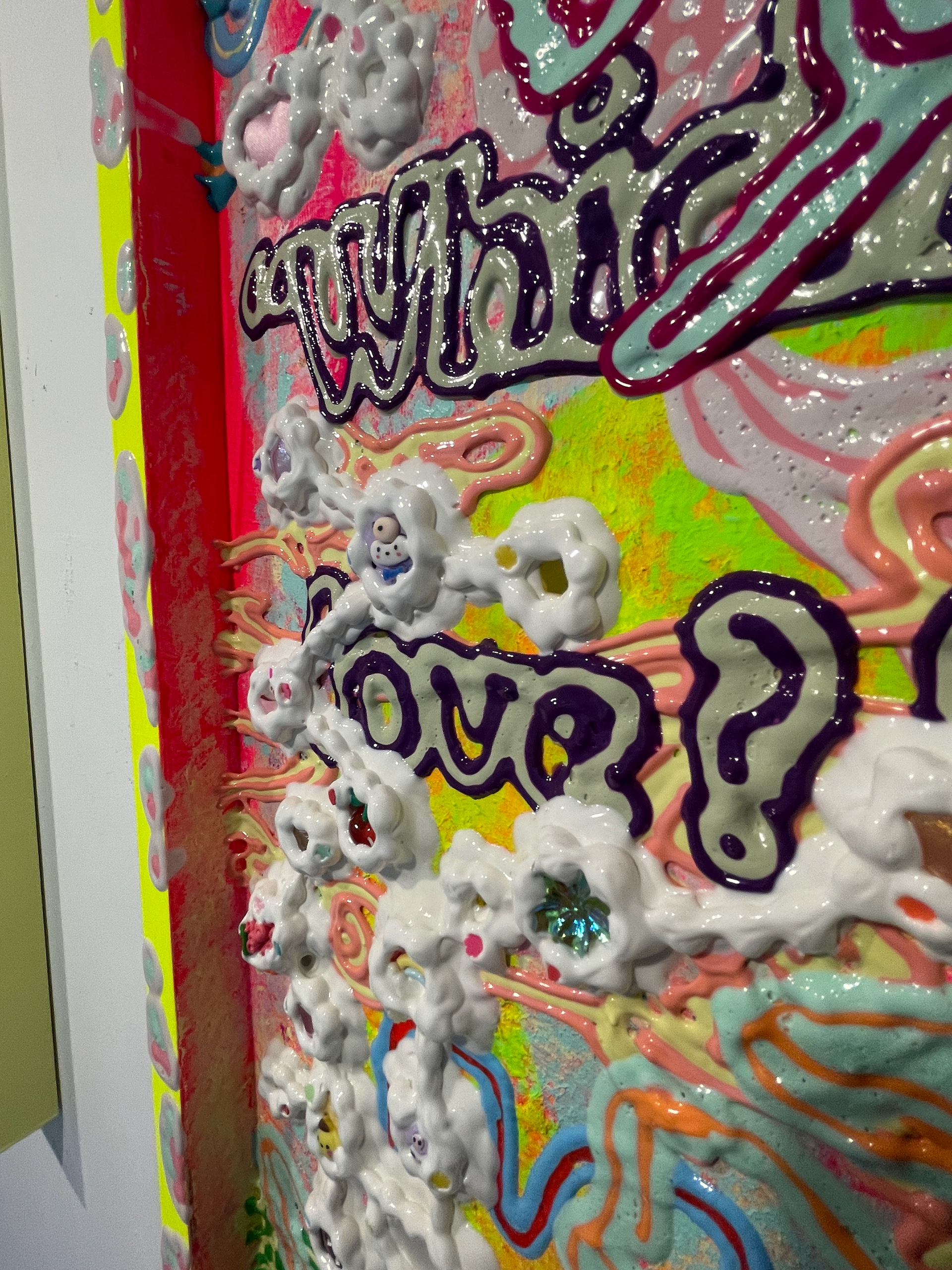<나는 아름답다_1 I AM Beautiful_1>, 장영준, 2024, Acrylic and Gel medium, Confetti and Decoden, 60.6x72.7x5(cm)