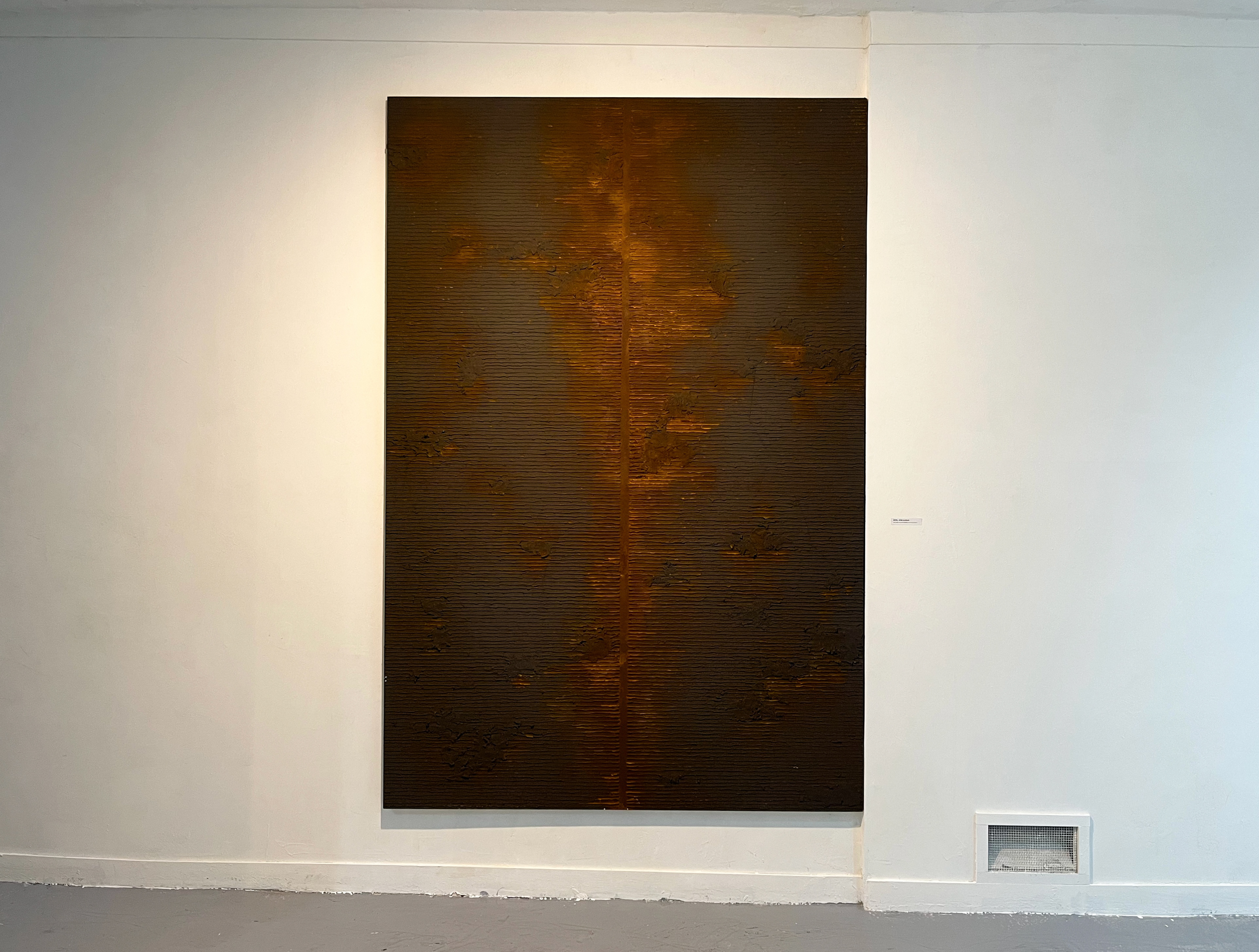 <무제 untitled>, 장민혁, 2024, 패널 위 철,실리콘,혼합재료, 130.3x193.9x35(cm)