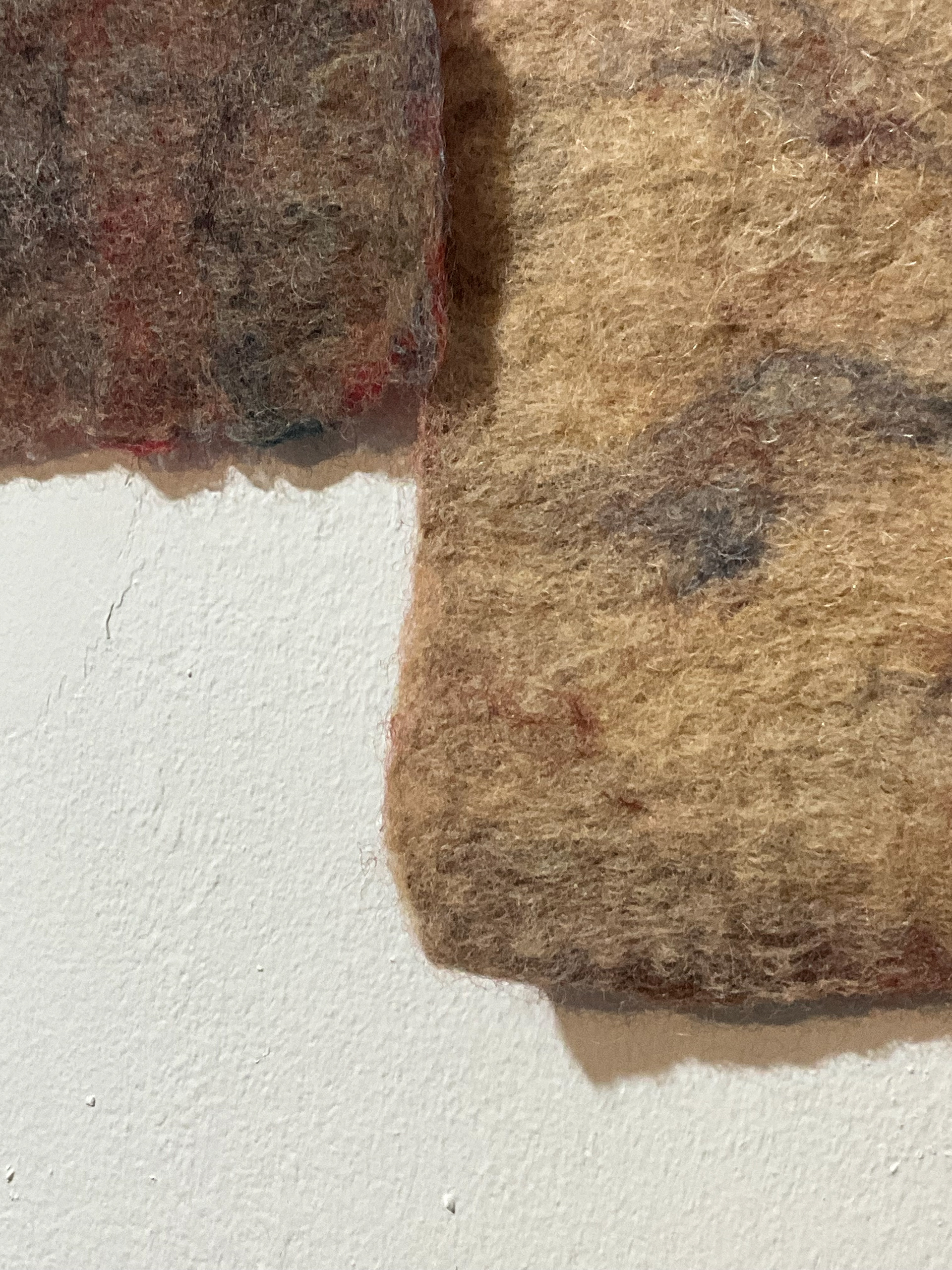 <멍 Bruise>, 장새샘, 2024, 양모펠트, 각 30x30(cm)