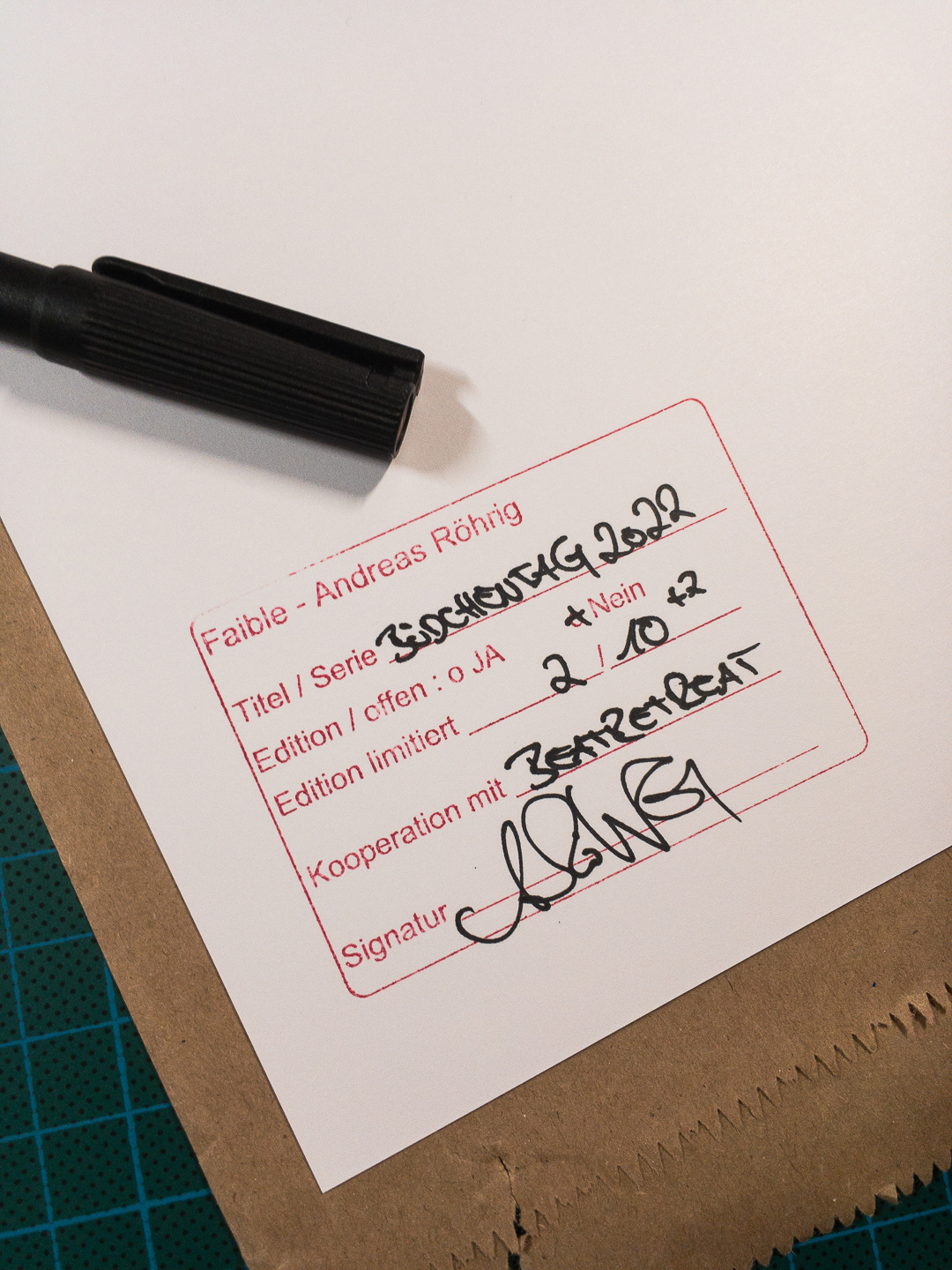 close up of my signature stamp