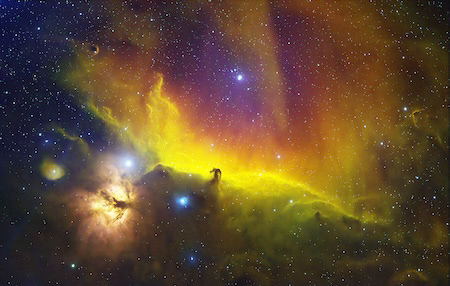 Wide-field - "Horsehead and Flame Nebulae" by Dale Smalley