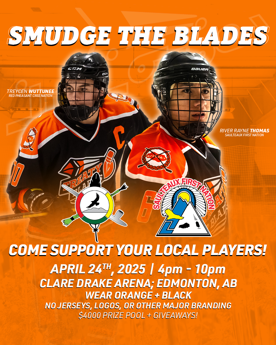 Player graphic sent to the Red Pheasent and Saulteaux First Nations to promote a casting call.