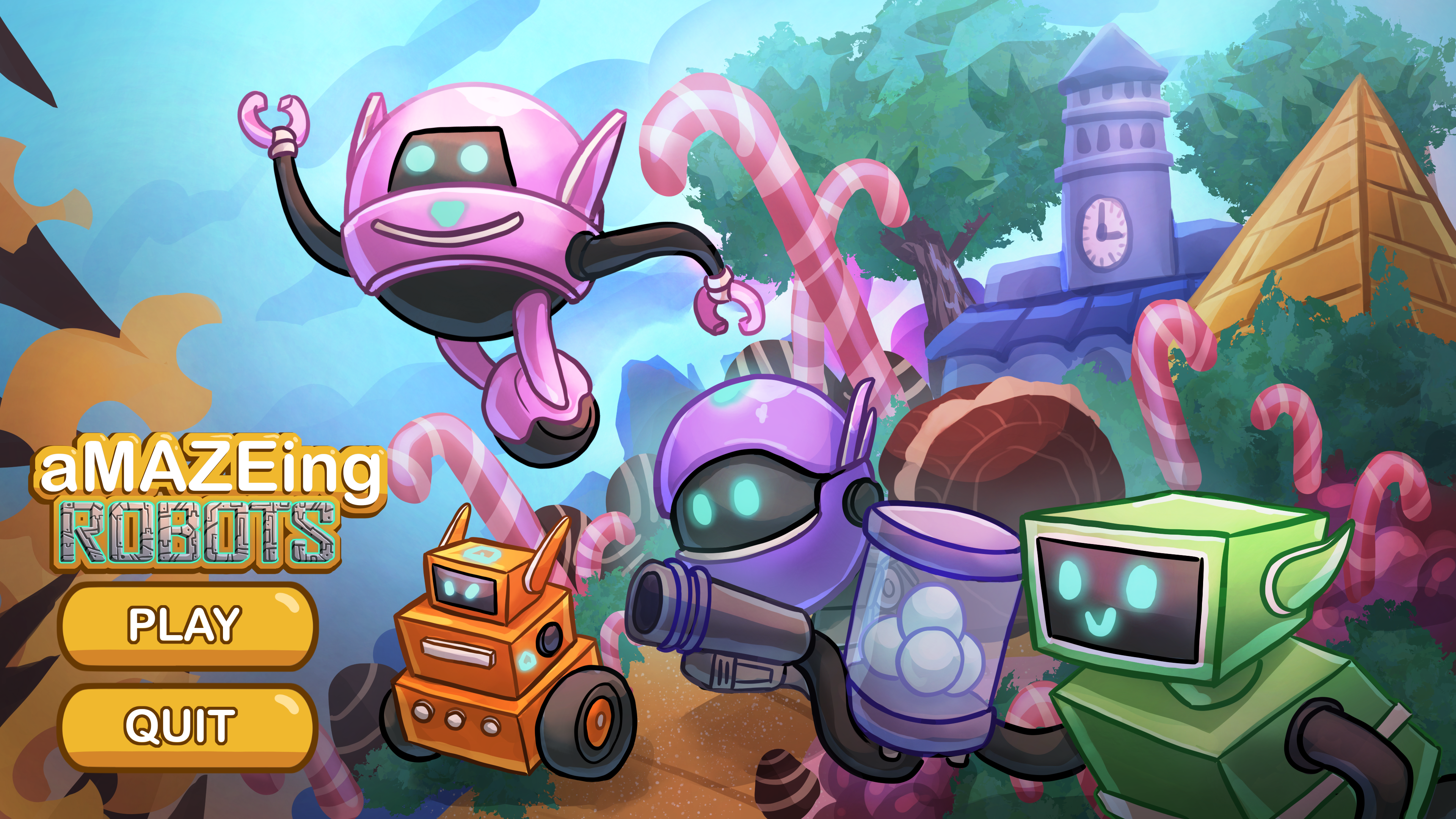 aMAZEing Robots Menu