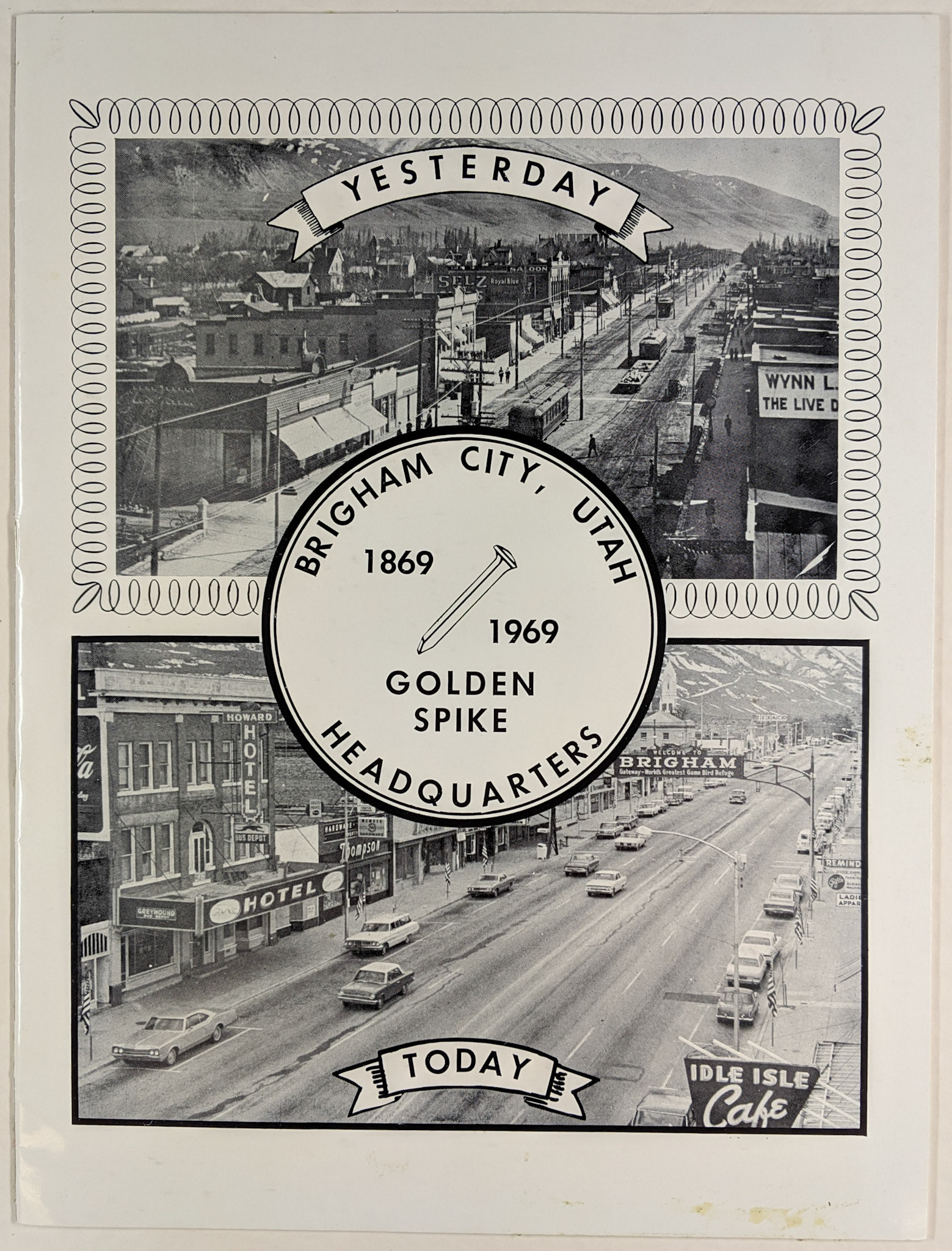 Brigham City, Golden Spike Headquarters brochure, 1969. Bernice Gibbs Anderson Collection, NPS